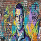 Rich Fitzmaurice, founder of B2B Marketing United, in a graffiti portrait style.